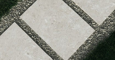 Stone effect outdoor porcelain paving