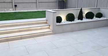 Living Off White outdoor porcelain paving patio