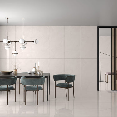 Wave Blush White Polished 600x1200 Indoor Porcelain Tile