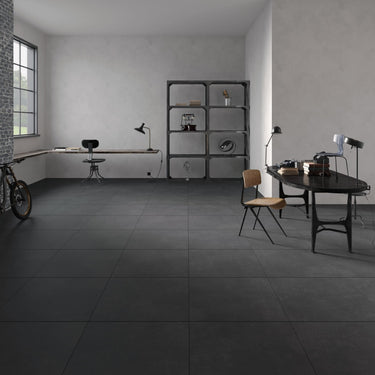 Beton Black 600X600 Indoor Matt Porcelain Tile