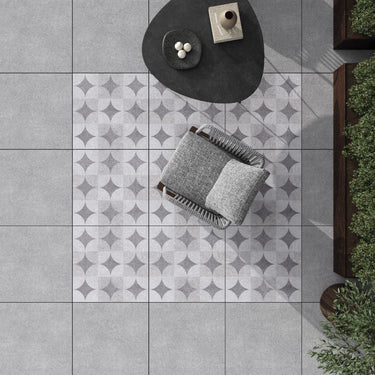 Beton Cerchio Decor 600x600x20mm Decorative Outdoor Porcelain Paving