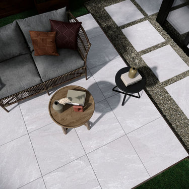 Magma White 600x600x20mm Outdoor Porcelain Paving