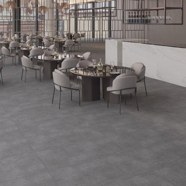 Beton Anthracite Semi-Polished 600x1200mm Indoor Porcelain Tile