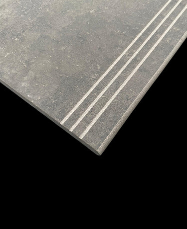 Beton Black Bullnose Edge Steps 300x1200x20mm