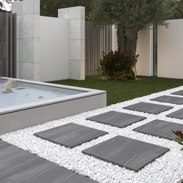 London Stone Anthracite 600x600x20mm Outdoor Porcelain Paving